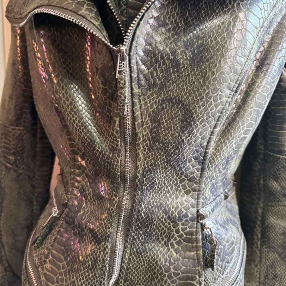 Fashion SX Rivet Faux Leather Jacket Zipper Moto Biker - Picture 12 of 14